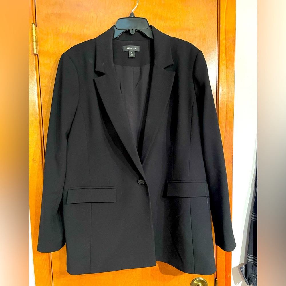 Halogen classic black blazer, new without tags.